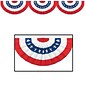 Beistle 12 x 6 Jointed Patriotic Bunting Cutouts; 3/Pack