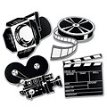 Beistle 16 Movie Set Cutouts; Black/White, 12/Pack