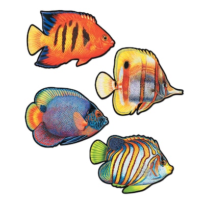 Beistle 16 Coral Reef Fish Cutouts; 12/Pack