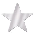 Beistle 3 3/4 Metallic Star Cutouts, Silver, 84/Pack (57027-S)