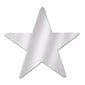 Beistle 3 3/4" Metallic Star Cutouts, Silver, 84/Pack (57027-S)