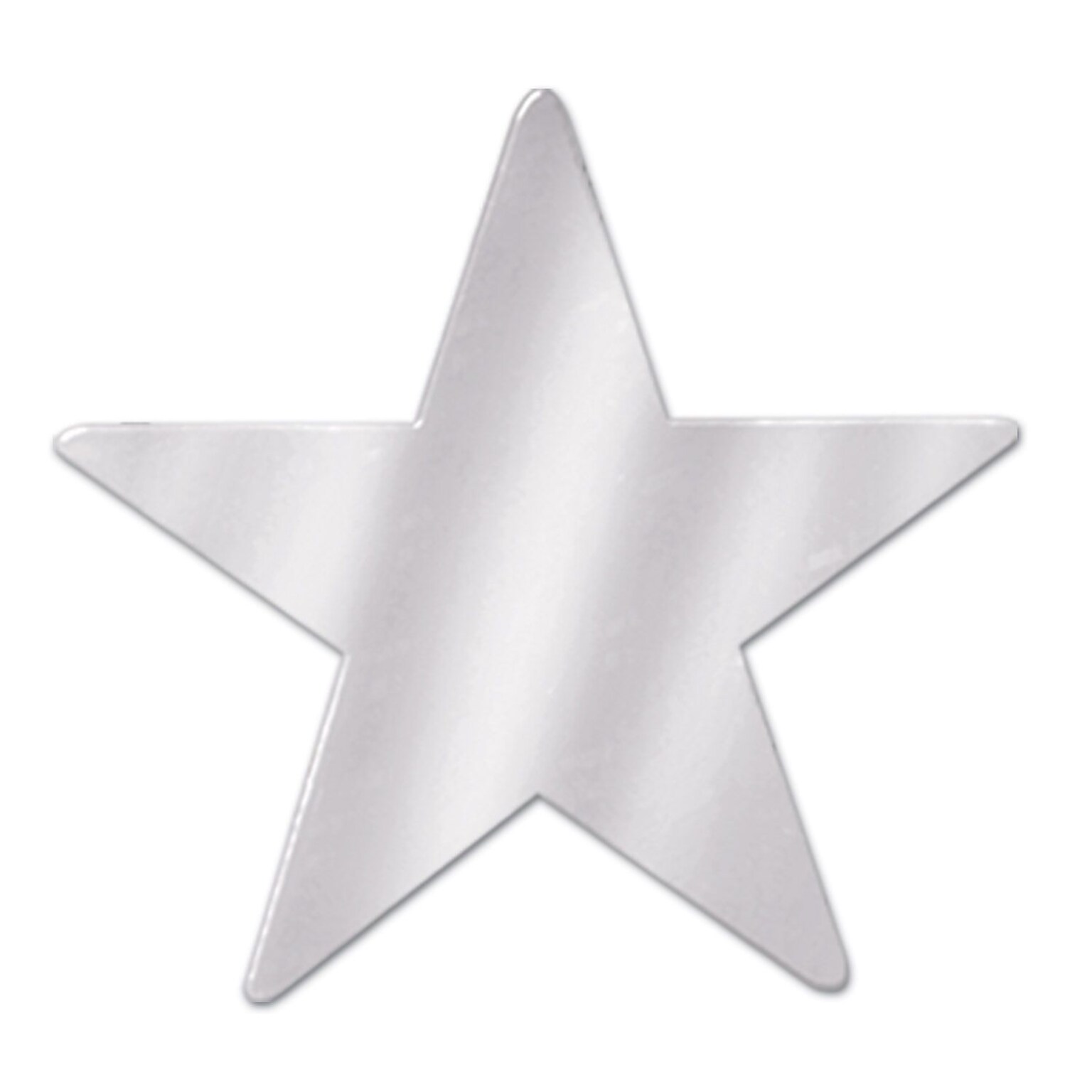 Beistle 3 3/4 Metallic Star Cutouts, Silver, 84/Pack (57027-S)