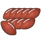 Beistle 4 1/2" Mini Football Cutouts; 70/Pack