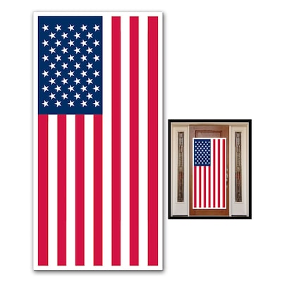 Beistle 30 x 5 American Flag Door Cover; 3/Pack