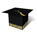 Beistle Graduation Cap Card Box, Black, 2/Pack (57393)