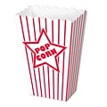 Beistle Paper Popcorn Box, Red/White, 40/Pack (57450)