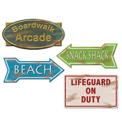 Beistle 14 Beach Sign Cutouts; 12/Pack