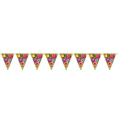 Beistle 10 x 12 Luau Pennant Banner; 4/Pack