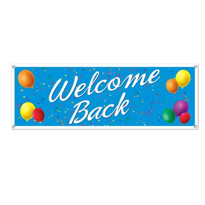 Beistle 5 x 21 Welcome Back Sign Banner; 3/Pack