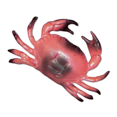 Beistle 8 Plastic Crab, Red/Black, 4/Pack