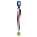 Beistle Medal With Ribbon, Gold, 12/Pack (57906)