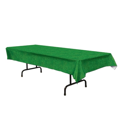 Beistle 54 x 108 Grass Tablecover; Green, 2/Pack