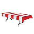 Beistle Stripes Tablecover, Red/White, 3/Pack (57937)