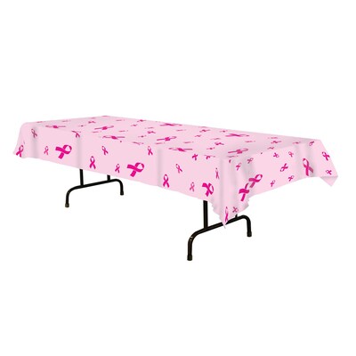 Beistle 54 x 108 Ribbon Tablecover; Pink