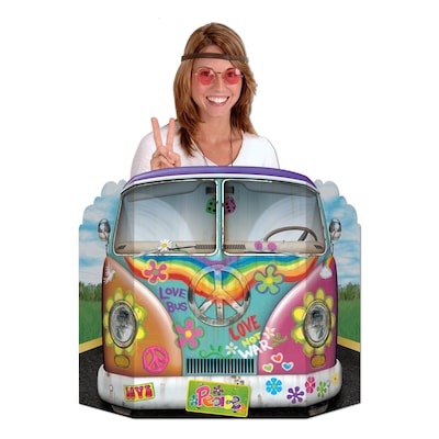 Beistle Hippie Bus Photo Prop Cutouts; 3 1 x 25, 2/Pack