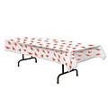 Beistle 54 x 108 Crawfish Tablecover; White/Red, 2/Pack