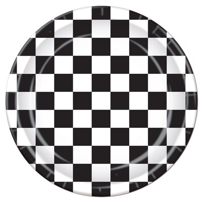 Beistle 9 Checkered Plate; Black/White, 24/Pack