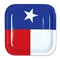 Beistle 7 Texas Plate; Blue/White/Red, 32/Pack