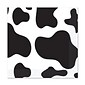 Beistle 6 1/2" x 6 1/2" Cow Print Luncheon Napkins; White/Black, 48/Pack