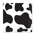 Beistle 5 x 5 Cow Print Beverage Napkins; White/Black, 64/Pack