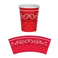 Beistle 9 Oz. Bandana Beverage Cups; Red, 24/Pack