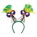 Beistle Mardi Gras Mask With Feathers Boppers