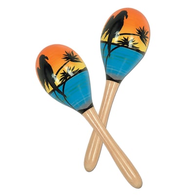 Beistle 8 Tropical Fun Party Maracas, 4/Pack