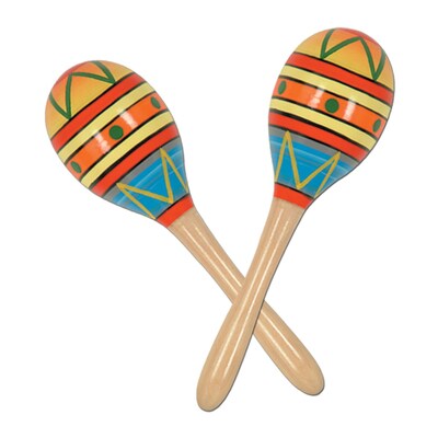 Beistle 8 Fiesta Fun Party Maracas, 4/Pack