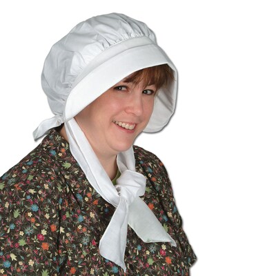 Beistle Pilgrim Bonnet Hat, One Size, White
