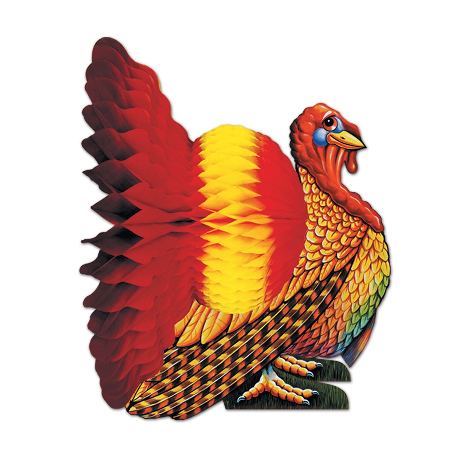 Beistle 12 Tissue Turkey Centerpiece; 3/Pack