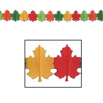 Beistle 9 x 12 Fall Leaf Garland; 3/Pack