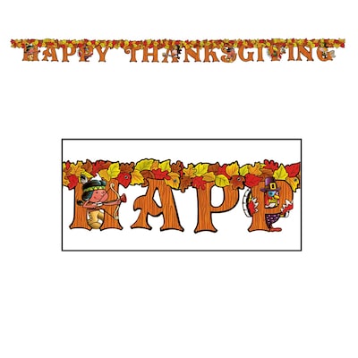 Beistle Happy Thanksgiving Streamer; 5 x 6