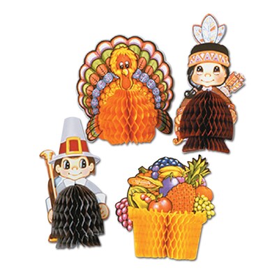 Beistle 4 - 5 Thanksgiving Playmates Centerpiece; 12/Pack