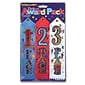 Beistle 2" x 8" 1st, 2nd, and 3rd Place Award Pack Ribbons, Blue, Red, and White, 9/Pack (AP01)