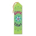 Beistle 2 x 8 Great Effort Award Ribbon; Neon Green, 9/Pack