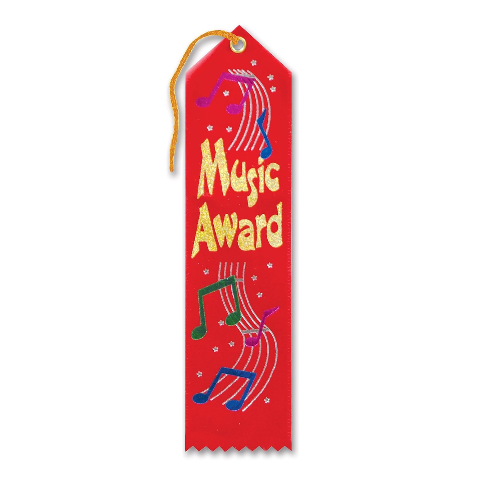 Beistle 2 x 8 Music Award Ribbon; 9/Pack