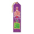 Beistle 2 x 8 I Love To Learn Award Ribbon; Purple, 9/Pack