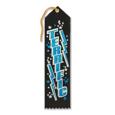 Beistle 2 x 8 Terrific Award Ribbon; 9/Pack