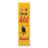 Beistle 1 1/2 x 6 1/4 Great Artist Award Value Pack Ribbon; Yellow, 30/Pack