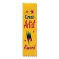 Beistle 1 1/2 x 6 1/4 Great Artist Award Value Pack Ribbon; Yellow, 30/Pack
