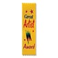 Beistle 1 1/2" x 6 1/4" Great Artist Award Value Pack Ribbon; Yellow, 30/Pack