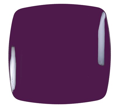 Renaissance Plastic Rounded Square China Like Plate In Purple 10"