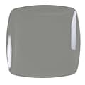 Renaissance Plastic Rounded Square China Like Plate (Silver) 7.5