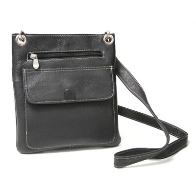 Royce Leather Crossbody Bag Black