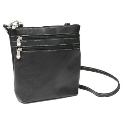 Royce Leather Vaquetta Crossbody Bag Black