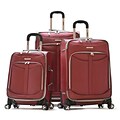 Olympia Polyester Tuscany 3-Piece Luggage Set, Red