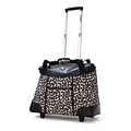 Olympia Deluxe Fashion Rolling Tote, 18.5, Cheetah
