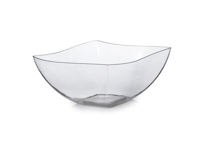 Tiny Temptations Plastic Wavetrends Clear China Like Square, 8 Oz., 80/Set
