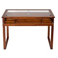 Studio Designs 42W x 24D Wood, Metal, and Glass Ponderosa Glass Topped Drafting Table
