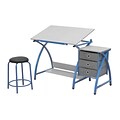 Studio Designs 24 metal Comet Table with Stool Blue